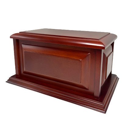 Cardinal Wood Urn