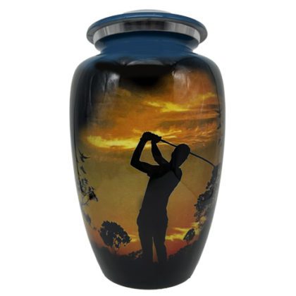 Golfer Aluminum Urn